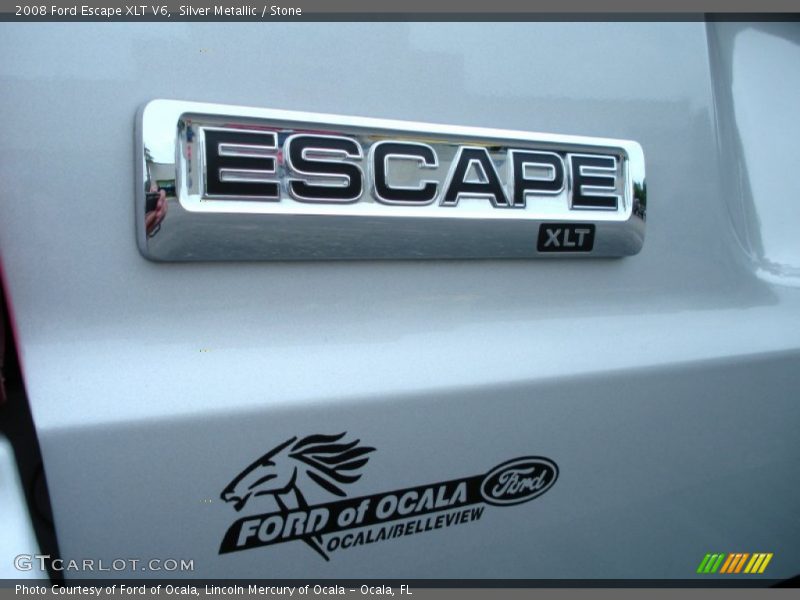 Silver Metallic / Stone 2008 Ford Escape XLT V6