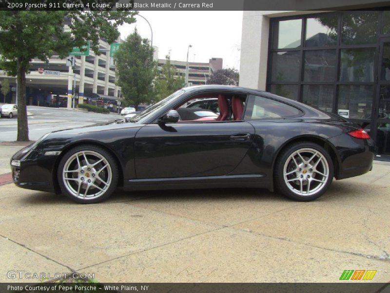 Basalt Black Metallic / Carrera Red 2009 Porsche 911 Carrera 4 Coupe