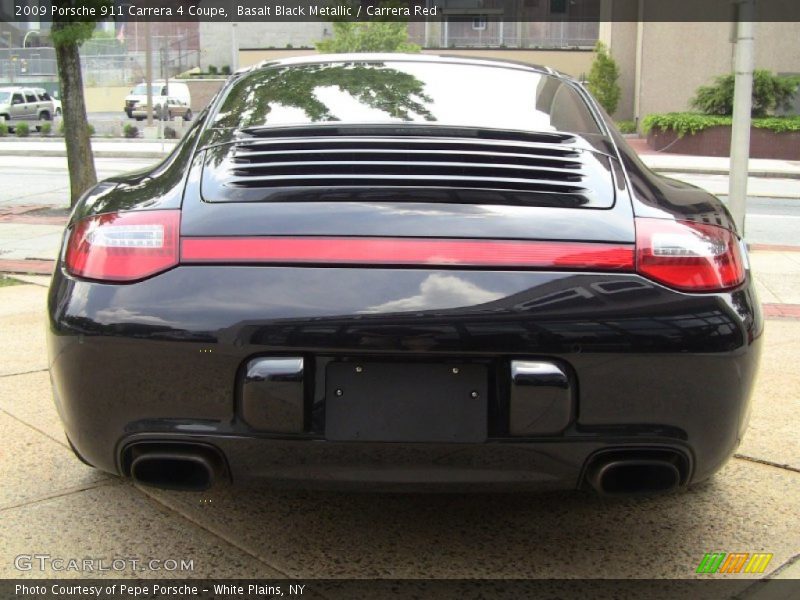 Basalt Black Metallic / Carrera Red 2009 Porsche 911 Carrera 4 Coupe