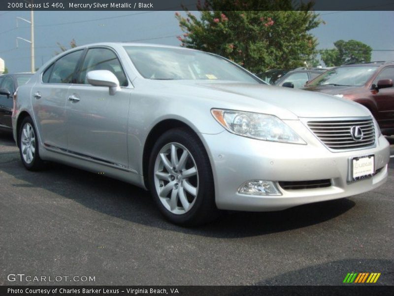 Mercury Silver Metallic / Black 2008 Lexus LS 460