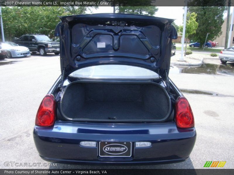 Imperial Blue Metallic / Gray 2007 Chevrolet Monte Carlo LS