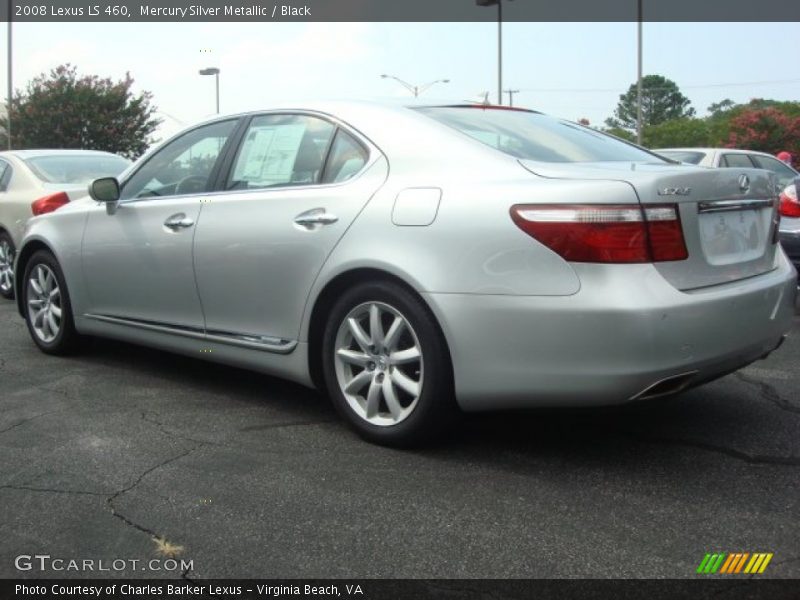 Mercury Silver Metallic / Black 2008 Lexus LS 460
