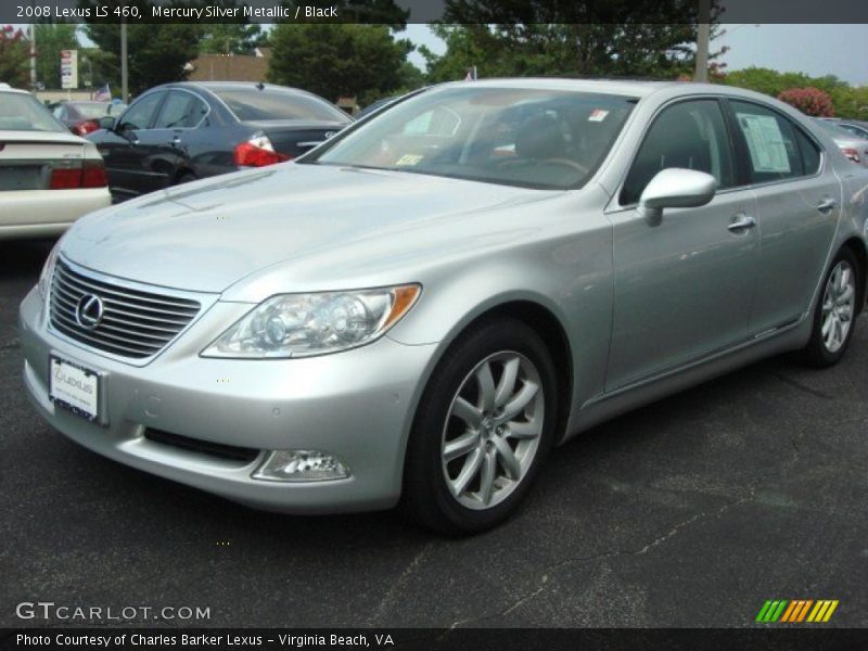 Mercury Silver Metallic / Black 2008 Lexus LS 460