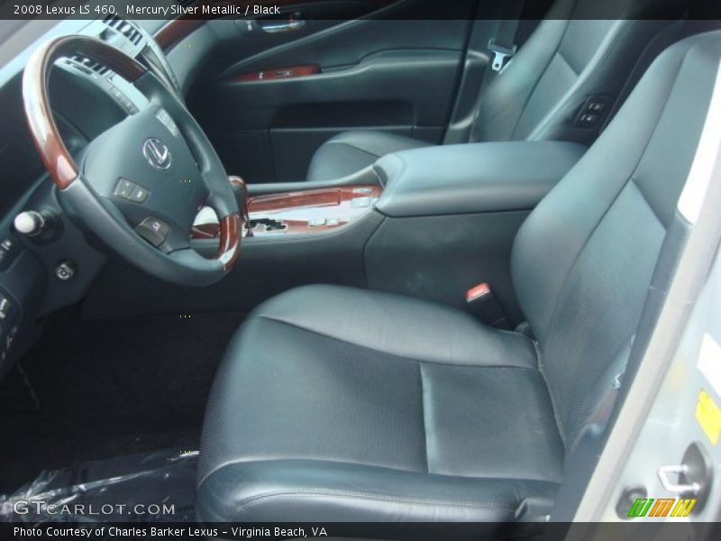 Mercury Silver Metallic / Black 2008 Lexus LS 460