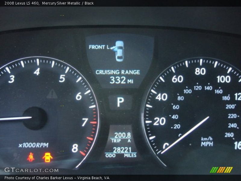 Mercury Silver Metallic / Black 2008 Lexus LS 460