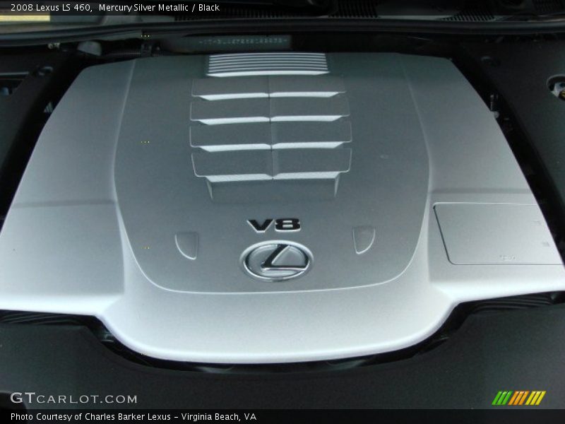 Mercury Silver Metallic / Black 2008 Lexus LS 460