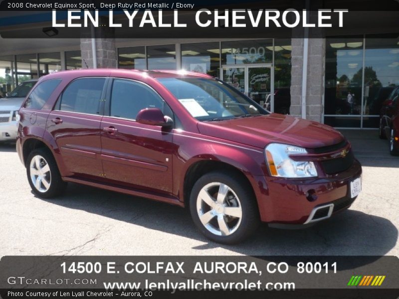 Deep Ruby Red Metallic / Ebony 2008 Chevrolet Equinox Sport