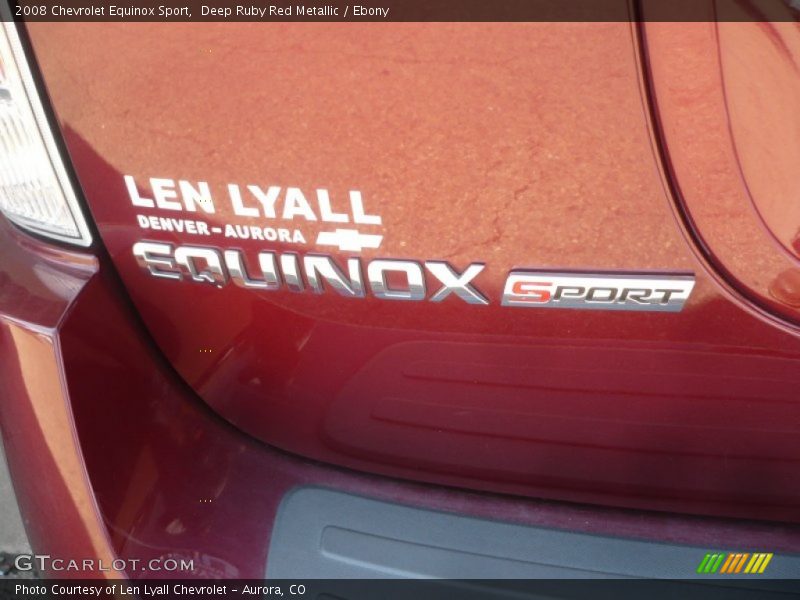 Deep Ruby Red Metallic / Ebony 2008 Chevrolet Equinox Sport