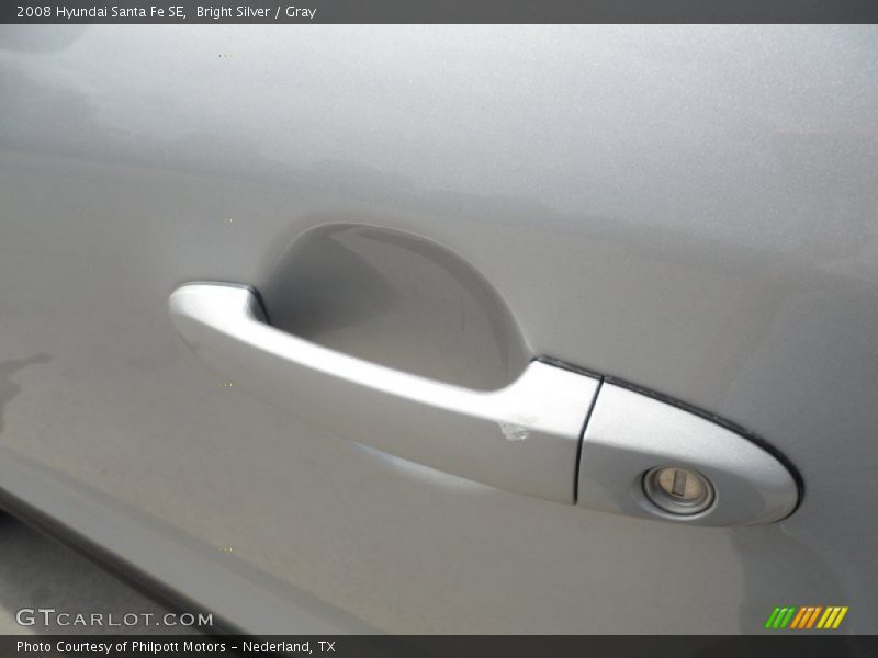 Bright Silver / Gray 2008 Hyundai Santa Fe SE