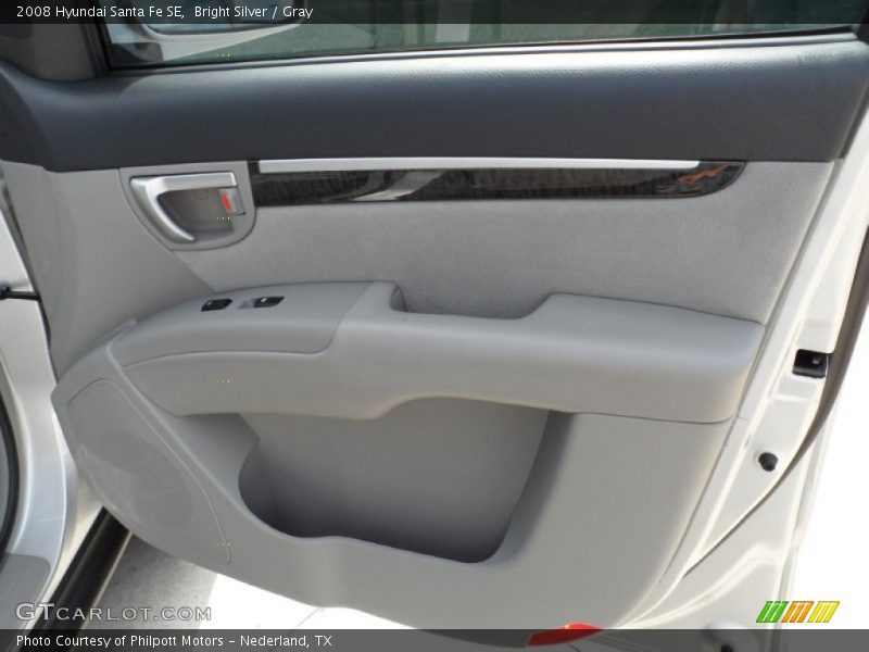 Bright Silver / Gray 2008 Hyundai Santa Fe SE