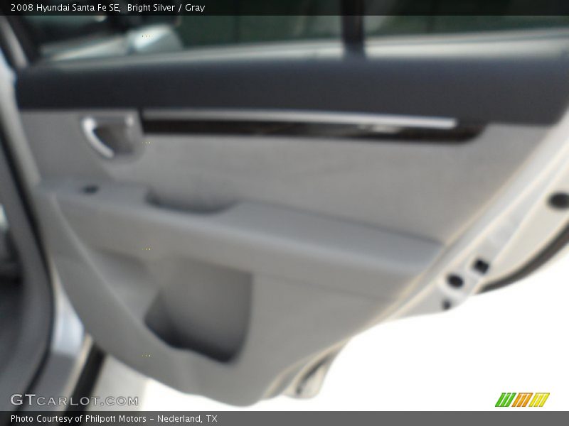 Bright Silver / Gray 2008 Hyundai Santa Fe SE
