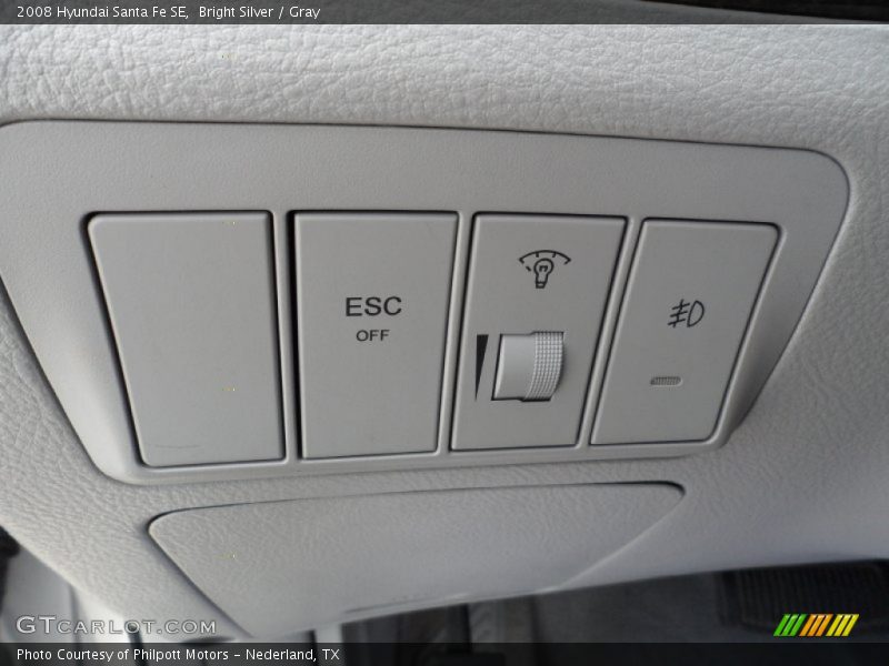 Bright Silver / Gray 2008 Hyundai Santa Fe SE