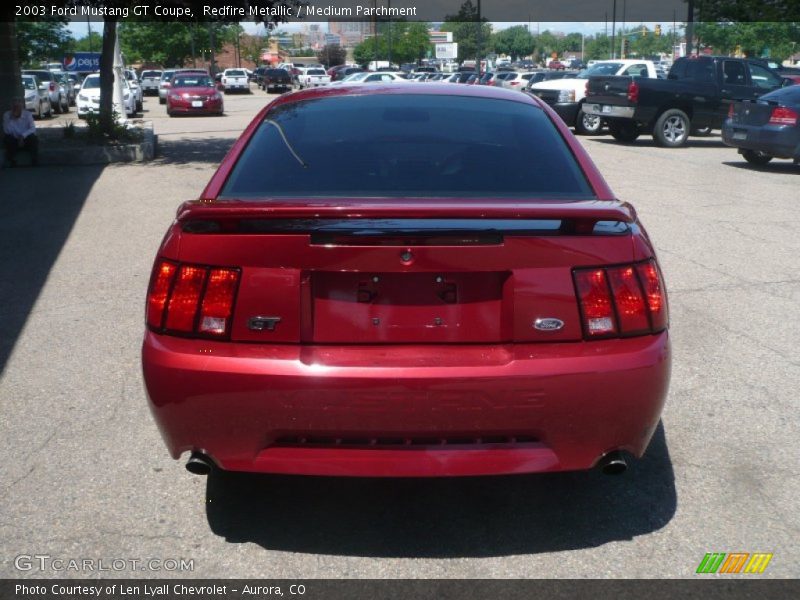 Redfire Metallic / Medium Parchment 2003 Ford Mustang GT Coupe