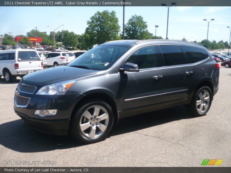 Cyber Gray Metallic / Cashmere/Ebony 2011 Chevrolet Traverse LTZ AWD