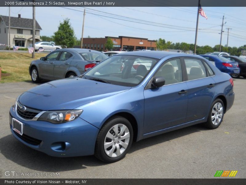 Newport Blue Pearl / Ivory 2008 Subaru Impreza 2.5i Sedan