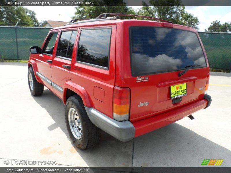 Flame Red / Agate Black 2000 Jeep Cherokee Sport