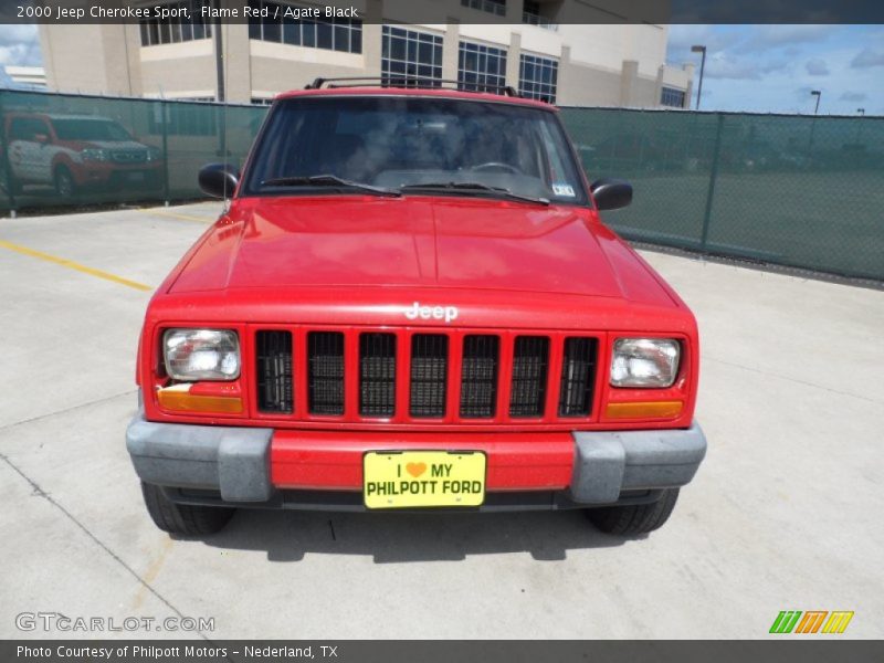 Flame Red / Agate Black 2000 Jeep Cherokee Sport