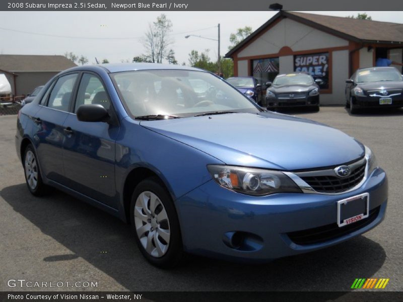 Newport Blue Pearl / Ivory 2008 Subaru Impreza 2.5i Sedan