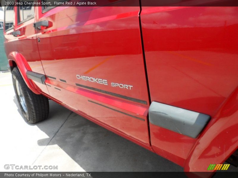 Flame Red / Agate Black 2000 Jeep Cherokee Sport