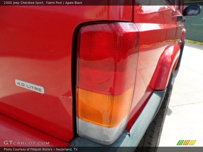 Flame Red / Agate Black 2000 Jeep Cherokee Sport