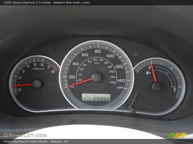 Newport Blue Pearl / Ivory 2008 Subaru Impreza 2.5i Sedan