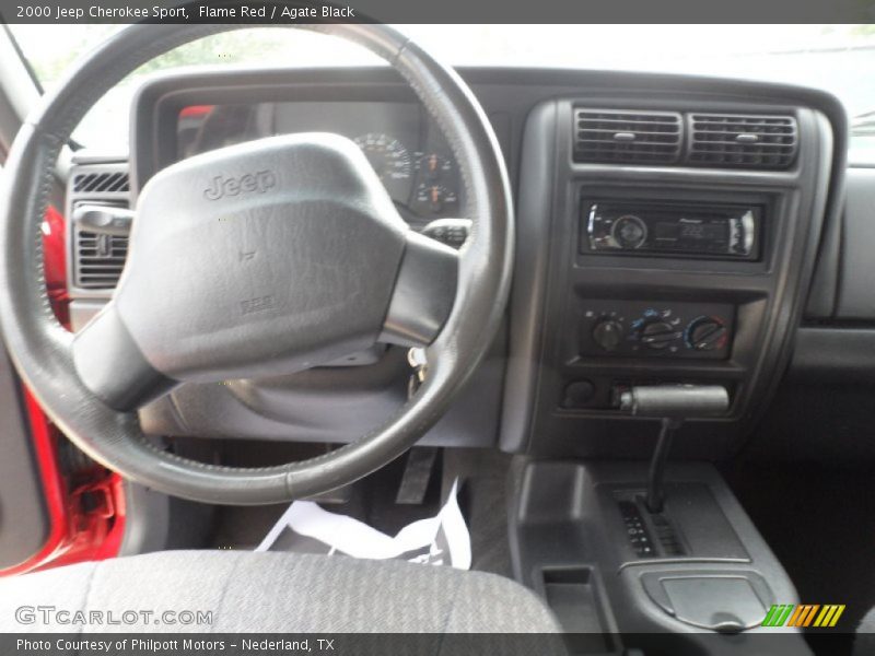 Flame Red / Agate Black 2000 Jeep Cherokee Sport