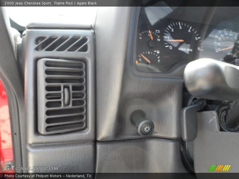 Flame Red / Agate Black 2000 Jeep Cherokee Sport