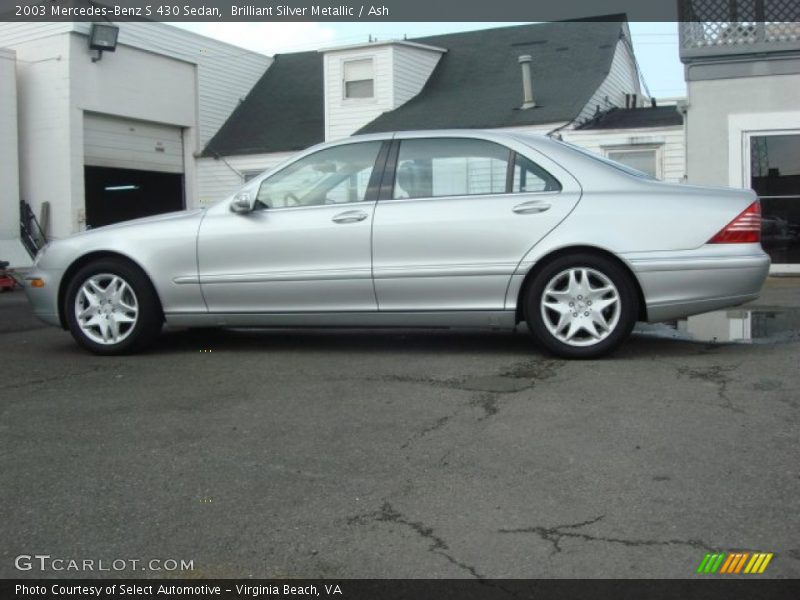 Brilliant Silver Metallic / Ash 2003 Mercedes-Benz S 430 Sedan