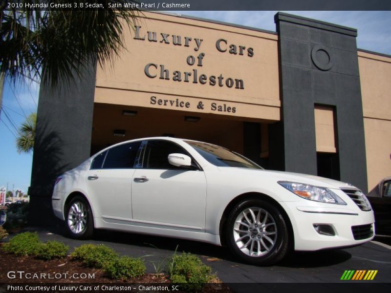 Satin White Pearl / Cashmere 2010 Hyundai Genesis 3.8 Sedan