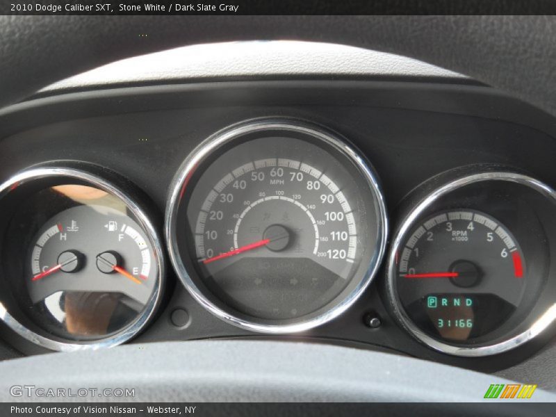 Stone White / Dark Slate Gray 2010 Dodge Caliber SXT