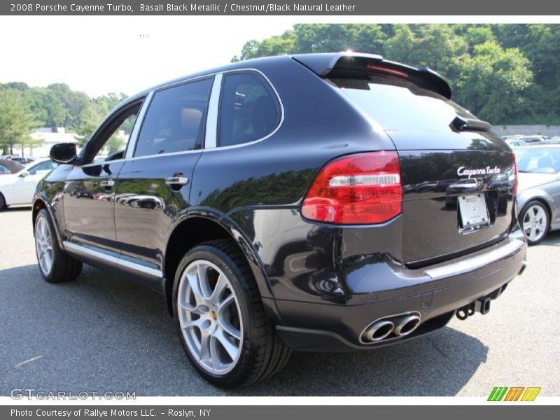 Basalt Black Metallic / Chestnut/Black Natural Leather 2008 Porsche Cayenne Turbo