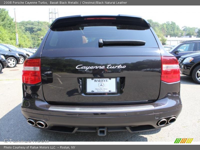 Basalt Black Metallic / Chestnut/Black Natural Leather 2008 Porsche Cayenne Turbo