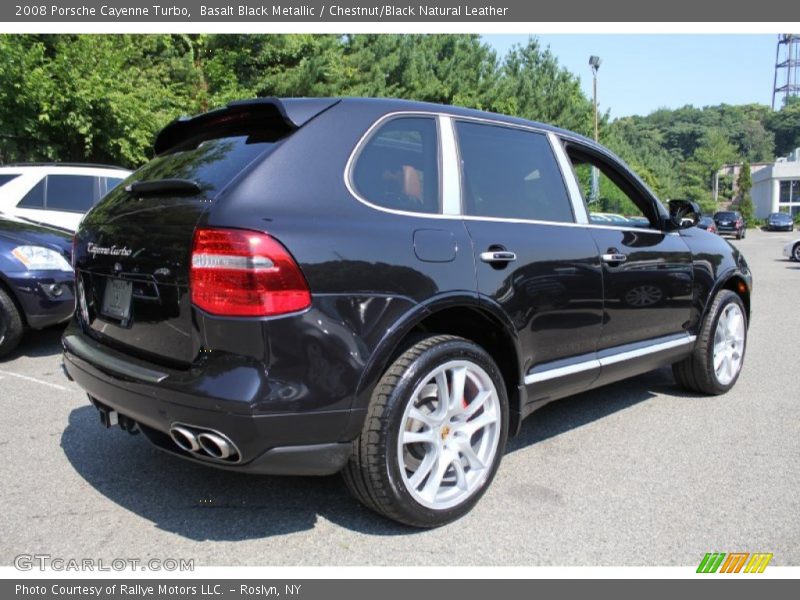 Basalt Black Metallic / Chestnut/Black Natural Leather 2008 Porsche Cayenne Turbo