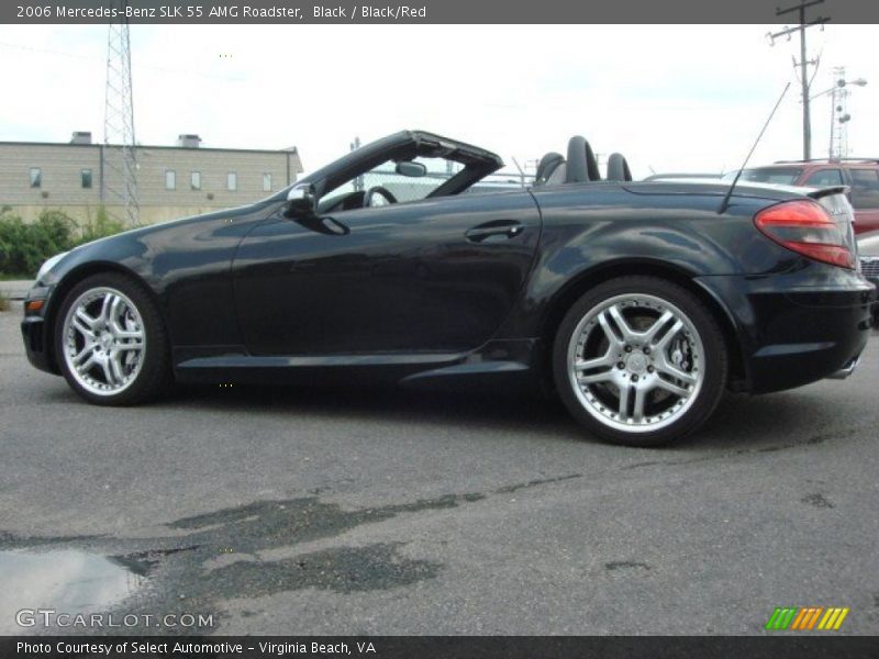 Black / Black/Red 2006 Mercedes-Benz SLK 55 AMG Roadster