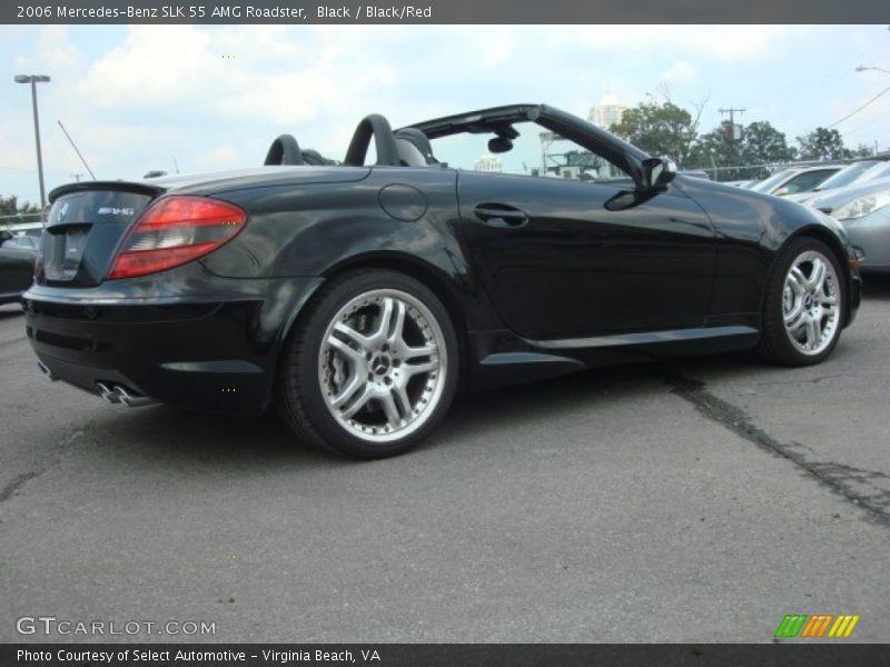 Black / Black/Red 2006 Mercedes-Benz SLK 55 AMG Roadster