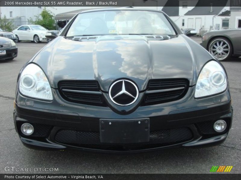 Black / Black/Red 2006 Mercedes-Benz SLK 55 AMG Roadster