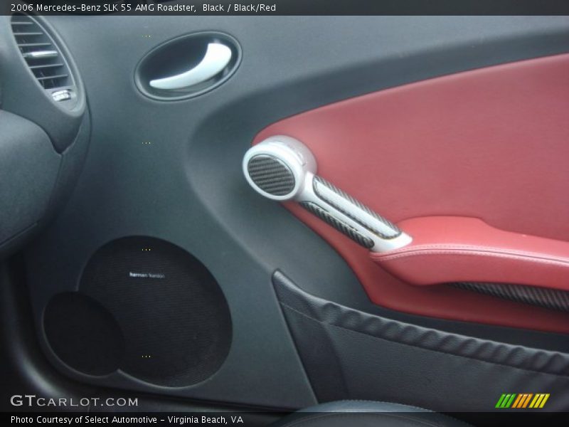Black / Black/Red 2006 Mercedes-Benz SLK 55 AMG Roadster