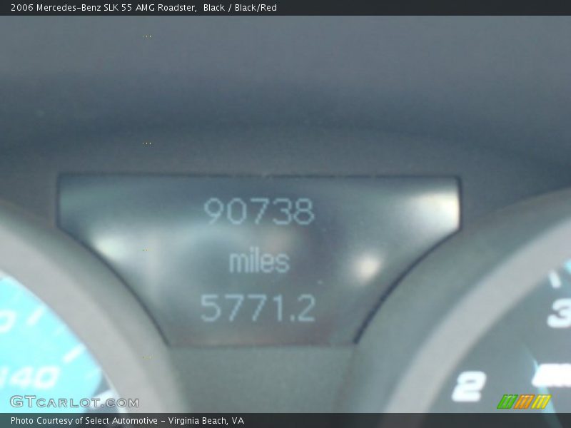 Black / Black/Red 2006 Mercedes-Benz SLK 55 AMG Roadster
