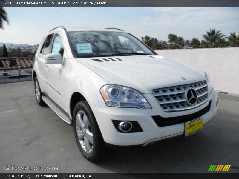 Arctic White / Black 2011 Mercedes-Benz ML 350 4Matic