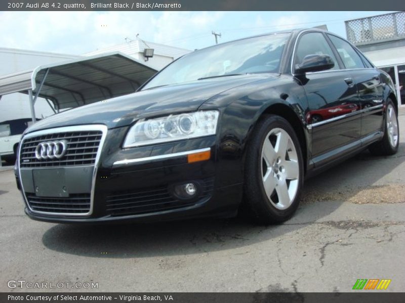 Brilliant Black / Black/Amaretto 2007 Audi A8 4.2 quattro