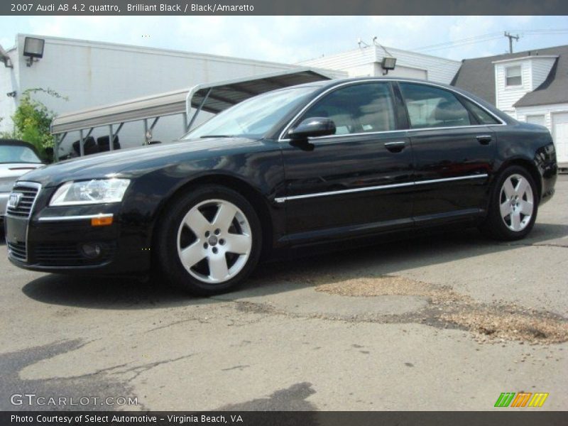 Brilliant Black / Black/Amaretto 2007 Audi A8 4.2 quattro