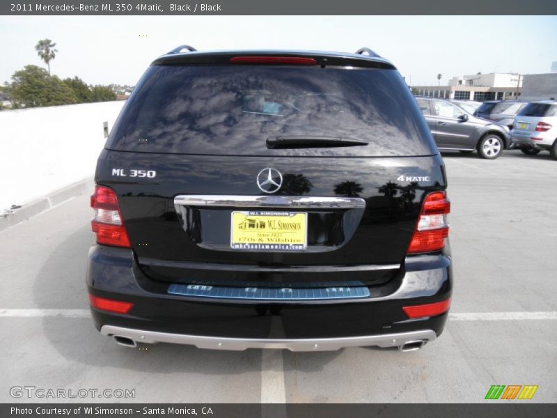 Black / Black 2011 Mercedes-Benz ML 350 4Matic