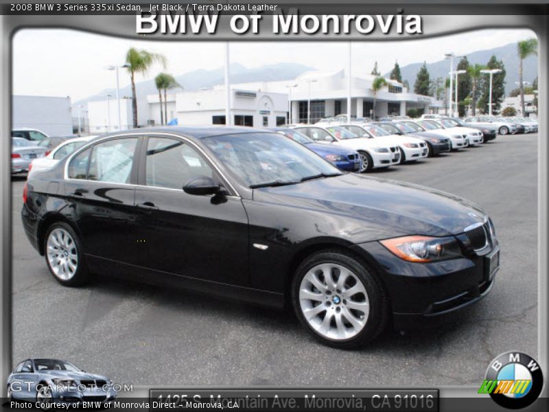 Jet Black / Terra Dakota Leather 2008 BMW 3 Series 335xi Sedan