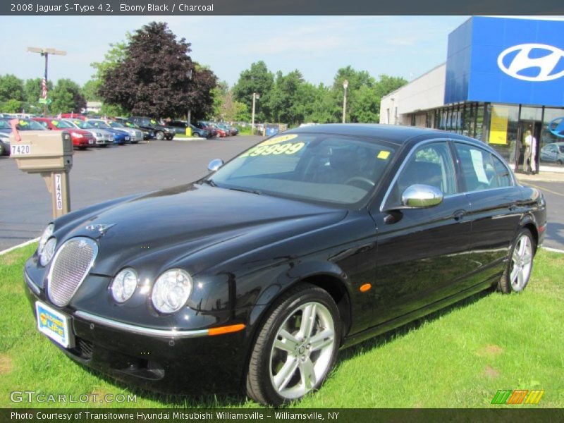 Ebony Black / Charcoal 2008 Jaguar S-Type 4.2