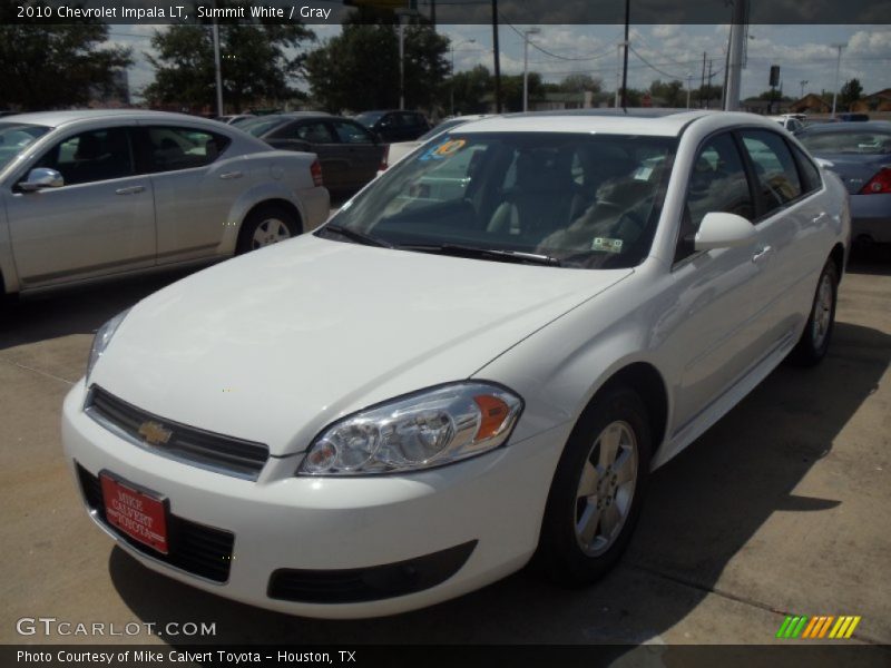 Summit White / Gray 2010 Chevrolet Impala LT