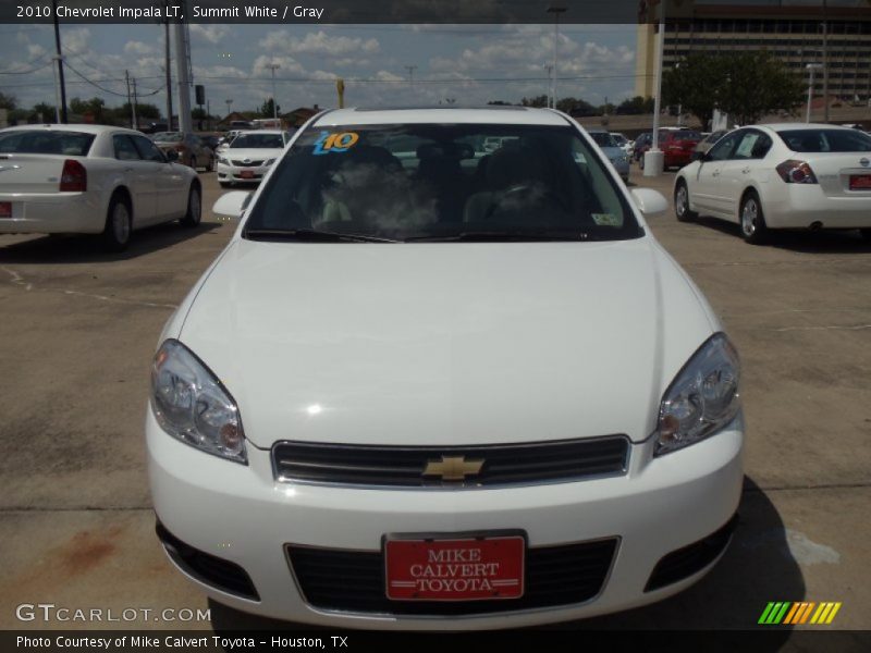 Summit White / Gray 2010 Chevrolet Impala LT