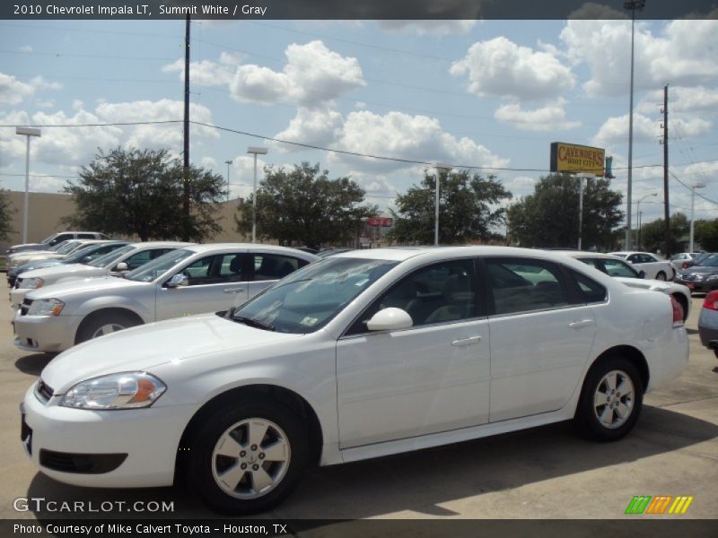 Summit White / Gray 2010 Chevrolet Impala LT