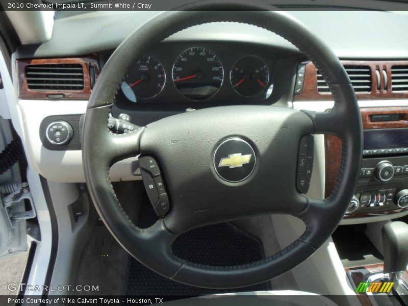 Summit White / Gray 2010 Chevrolet Impala LT