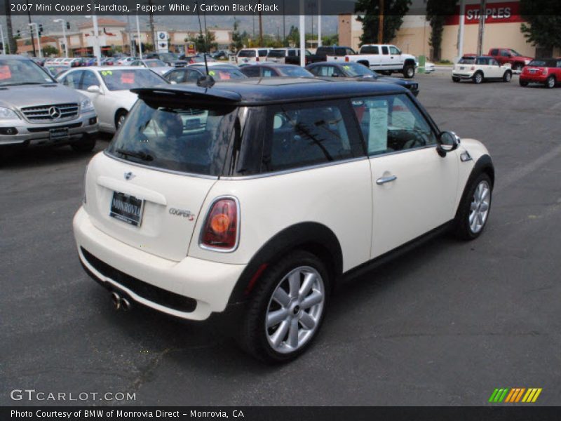 Pepper White / Carbon Black/Black 2007 Mini Cooper S Hardtop