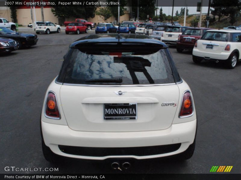 Pepper White / Carbon Black/Black 2007 Mini Cooper S Hardtop